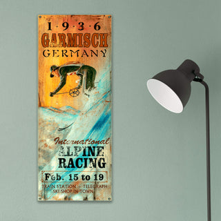 International Alpine Racing - Wood and Metal Wall Art Wood & Metal Wall Art Out West Design