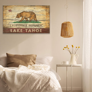 The Republic of California State Flag - Wood & Metal Wall Art Wood & Metal Wall Art Out West Design