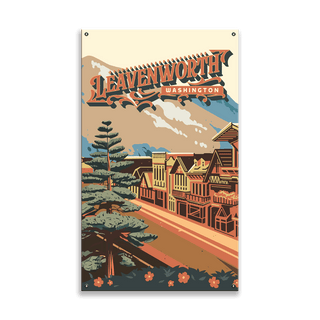Leavenworth, Washington: Smooth Finish - Wood & Metal Wall Art Wood & Metal Wall Art Out West Design Metal 8" x 14"