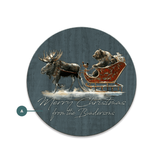 Santa Grizzly Sleigh with Moose: Personalized - Souvenirs & Gifts Souvenirs & Gifts Marilynn Dwyer Mason