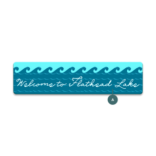 Coastal Waves: Plain - Souvenirs & Gifts Souvenirs & Gifts Meissenburg Designs Wood Magnet (Pack of 12) 5.75" x 1.45"