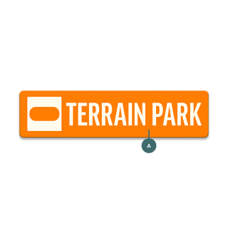 Ski Run Custom Signs: Terrain Park - Souvenirs & Gifts Souvenirs & Gifts Out West Design Wood Magnet (Pack of 12) 5.75" x 1.45"
