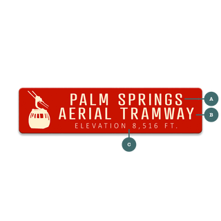 Landmark Tramway Custom Signs: Red 3 - Souvenirs & Gifts Souvenirs & Gifts Out West Design Wood Magnet (Pack of 12) 5.75" x 1.45"