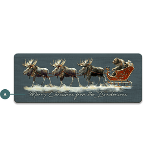 Santa Grizzly Sleigh with Moose: Personalized - Souvenirs & Gifts Souvenirs & Gifts Marilynn Dwyer Mason
