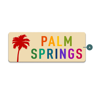 Palms Custom Signs: Sand Rainbow - Souvenirs & Gifts Souvenirs & Gifts Out West Design Wood Magnet (Pack of 12) 4.5" x 1.75"