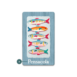 Five Little Fishes: Personalized - Souvenirs & Gifts Souvenirs & Gifts Joanne Murphy Wood Magnet (Pack of 12) 2.25" x 3.75"