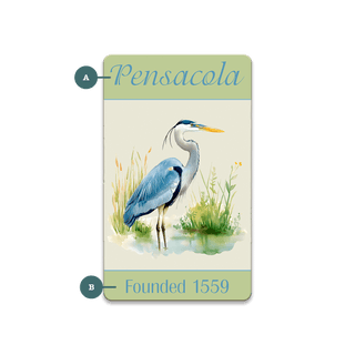 Marshside Heron Legacy: Personalized - Souvenirs & Gifts Souvenirs & Gifts Joanne Murphy Wood Magnet (Pack of 12) 2.25" x 3.75"