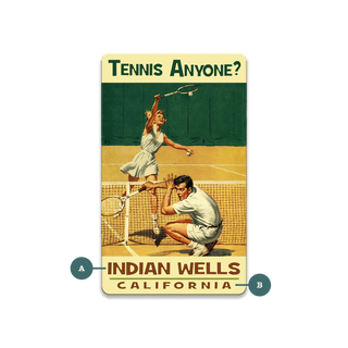 Tennis Anyone?: Personalized - Souvenirs & Gifts Souvenirs & Gifts Meissenburg Designs Wood Magnet (Pack of 12) 2.25" x 3.75"