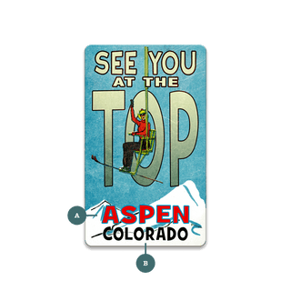 See You at the Top - Souvenirs & Gifts Souvenirs & Gifts Meissenburg Designs Wood Magnet (Pack of 12) 2.25" x 3.75"