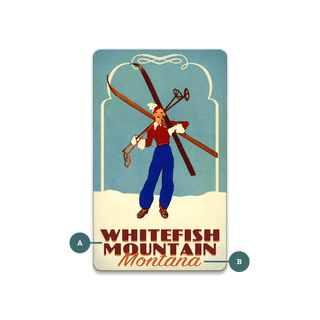 Alpine Glam Girl With Skis - Souvenirs & Gifts