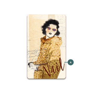 Winter Fashion Postcard: Yellow Coat: Personalized - Souvenirs & Gifts Souvenirs & Gifts Meissenburg Designs