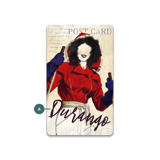 Winter Fashion Postcard: Red Hood: Personalized - Souvenirs & Gifts Souvenirs & Gifts Meissenburg Designs