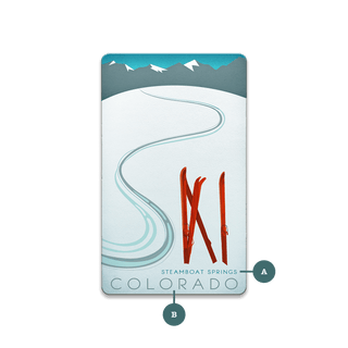 Skis in the Snow - Souvenirs & Gifts Souvenirs & Gifts Meissenburg Designs