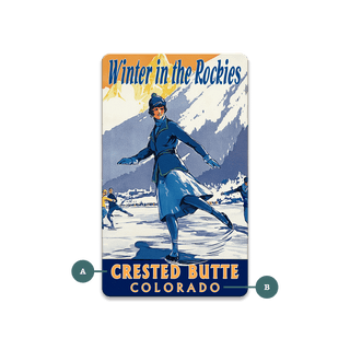 Winter in the Rockies: Personalized - Souvenirs & Gifts Souvenirs & Gifts Out West Design Wood Magnet (Pack of 12) 2.25" x 3.75"