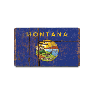 Heavily Weathered Montana Flag - Souvenirs & Gifts Souvenirs & Gifts Out West Design