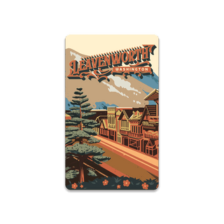 Leavenworth, Washington - Souvenirs & Gifts Souvenirs & Gifts Out West Design Wood Magnet (Pack of 12) 2.25" x 3.75"