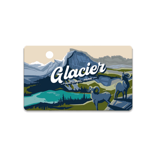 Big Horn Sheep at Glacier National Park - Souvenirs & Gifts Souvenirs & Gifts Out West Design Wood Magnet (Pack of 12) 3.75" x 2.25"