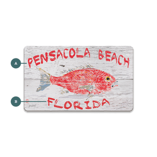 Pensacola Snapper - Souvenirs & Gifts Souvenirs & Gifts FishAye Trading Company Wood Magnet (Pack of 12) 3.75" x 2.25"