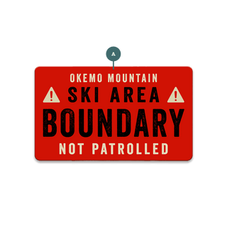 Ski Area Boundary: Personalized - Souvenirs & Gifts Souvenirs & Gifts Meissenburg Designs Wood Magnet (Pack of 12) 3.75" x 2.25"