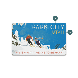 Chasing Happiness on the Mountain: Personalized - Souvenirs & Gifts Souvenirs & Gifts Meissenburg Designs Wood Magnet (Pack of 12) 3.75" x 2.25"