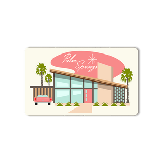 Palm Springs: Mid Century Modern Home Sign - Souvenirs & Gifts Souvenirs & Gifts Out West Design Wood Magnet (Pack of 12) 3.75" x 2.25"