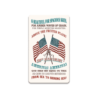 America the Beautiful: 250 Anniversary - Souvenirs & Gifts Souvenirs & Gifts Meissenburg Designs Wood Magnet (Pack of 12) 2.25" x 3.75"