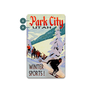Park City Winter Sports - Souvenirs & Gifts Souvenirs & Gifts Meissenburg Designs Wood Magnet (Pack of 12) 2.25" x 3.75"