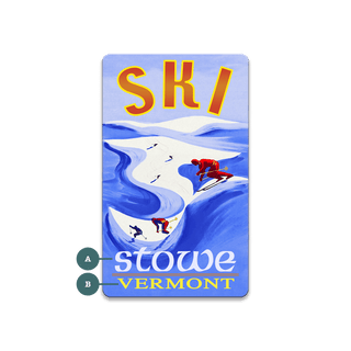 Ski Bowl - Souvenirs & Gifts Souvenirs & Gifts Meissenburg Designs Wood Magnet (Pack of 12) 2.25" x 3.75"