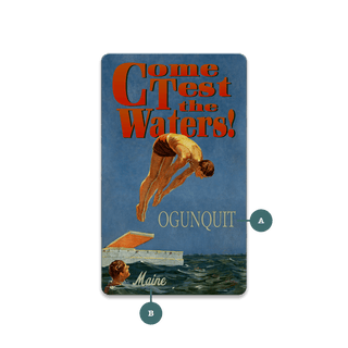 Test the Waters: Take the Plunge - Souvenirs & Gifts Souvenirs & Gifts Meissenburg Designs Wood Magnet (Pack of 12) 2.25" x 3.75"