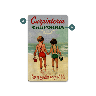 Children Holding Hands at the Beach - Souvenirs & Gifts Souvenirs & Gifts Meissenburg Designs Wood Magnet (Pack of 12) 2.25" x 3.75"