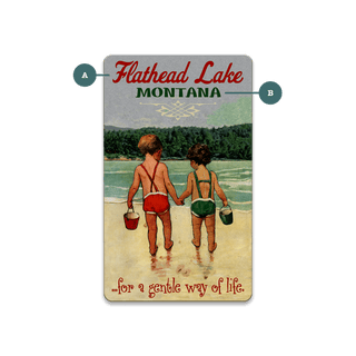 Children Holding Hands at the Lake - Souvenirs & Gifts Souvenirs & Gifts Meissenburg Designs Wood Magnet (Pack of 12) 2.25" x 3.75"