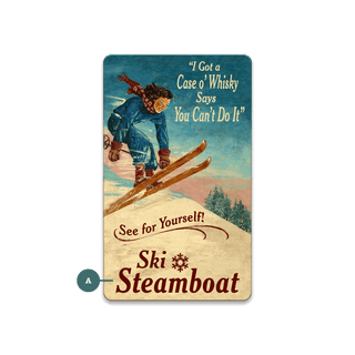 Ski Steamboat - Souvenirs & Gifts Souvenirs & Gifts Out West Design Wood Magnet (Pack of 12) 2.25" x 3.75"