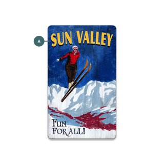 Ski Sun Valley - Souvenirs & Gifts Souvenirs & Gifts Out West Design Wood Magnet (Pack of 12) 2.25" x 3.75"
