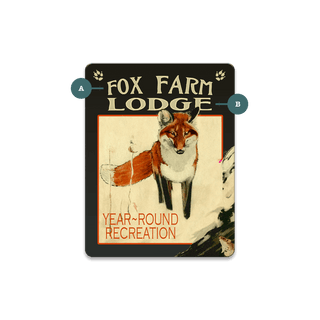 Fox Farm Lodge - Souvenirs & Gifts Souvenirs & Gifts Curtis Publishing Wood Magnet (Pack of 12) 2.5" x 3.25"