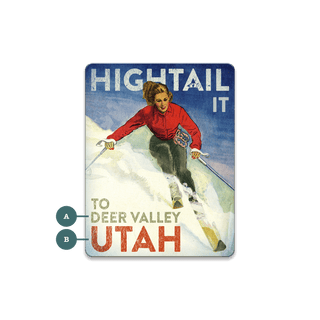 Hightail It: Female Skier: Personalized - Souvenirs & Gifts Souvenirs & Gifts Meissenburg Designs