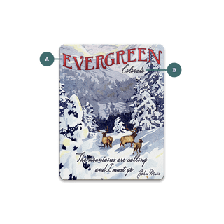 Winter Elk: The Mountains are Calling: Personalized - Souvenirs & Gifts Souvenirs & Gifts Meissenburg Designs Wood Magnet (Pack of 12) 2.5" x 3.25"