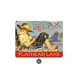 Relax by the Lake: Personalized - Souvenirs & Gifts Souvenirs & Gifts Meissenburg Designs Wood Magnet (Pack of 12) 3.25" x 2.5"