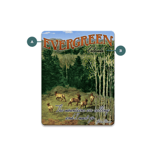 Summer Elk: The Mountains are Calling: Personalized - Souvenirs & Gifts Souvenirs & Gifts Meissenburg Designs Wood Magnet (Pack of 12) 2.5" x 3.25"