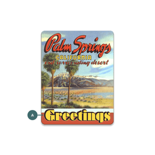Palm Springs and Surrounding Desert - Souvenirs & Gifts Souvenirs & Gifts Meissenburg Designs Wood Magnet (Pack of 12) 2.5" x 3.25"