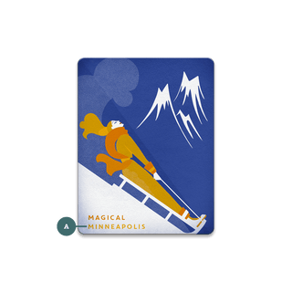 Magical Mountain Sledding - Souvenirs & Gifts Souvenirs & Gifts Meissenburg Designs Wood Magnet (Pack of 12) 2.5" x 3.25"