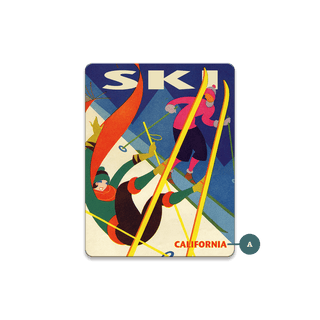 Falling Skier - Souvenirs & Gifts Souvenirs & Gifts Meissenburg Designs Wood Magnet (Pack of 12) 2.5" x 3.25"