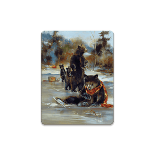 Woodland Bear Skating Party - Souvenirs & Gifts Souvenirs & Gifts Marilynn Dwyer Mason Wood Magnet (Pack of 12) 2.5" x 3.25"