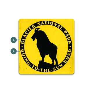 Glacier Goat: Personalized - Souvenirs & Gifts Souvenirs & Gifts Meissenburg Designs Wood Magnet (Pack of 12) 2.75" Square