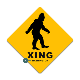 Sasquatch Crossing - Souvenirs & Gifts Souvenirs & Gifts Meissenburg Designs Wood Magnet (Pack of 12) 2.75" Square