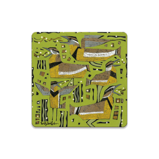 Meadow Larky - Souvenirs & Gifts Souvenirs & Gifts Shelle Lindholm Wood Magnet (Pack of 12) 2.75" Square