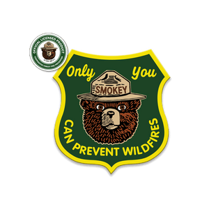 Smokey Bear Only You Badge - Souvenirs & Gifts Souvenirs & Gifts Smokey Bear Wood Magnet (Pack of 6) 3" x 2.82"