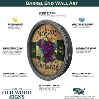 Wine Celler - Barrel End Wall Art Barrel End Wall Art Meissenburg Designs