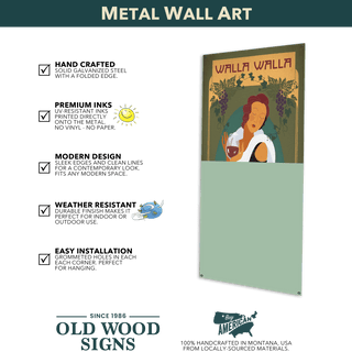 Landmark Boat Launch Custom Signs: Brown 2 - Wall Decor Wood & Metal Wall Art Out West Design