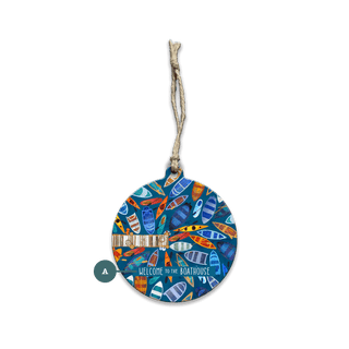 Dockside Delight: Personalized - Souvenirs & Gifts Souvenirs & Gifts Meissenburg Designs Wood Ornament (Pack of 12) 3.5" Round