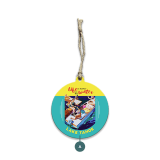 Life is Better on the Water: Personalized - Souvenirs & Gifts Souvenirs & Gifts Meissenburg Designs Wood Ornament (Pack of 12) 3.5" Round